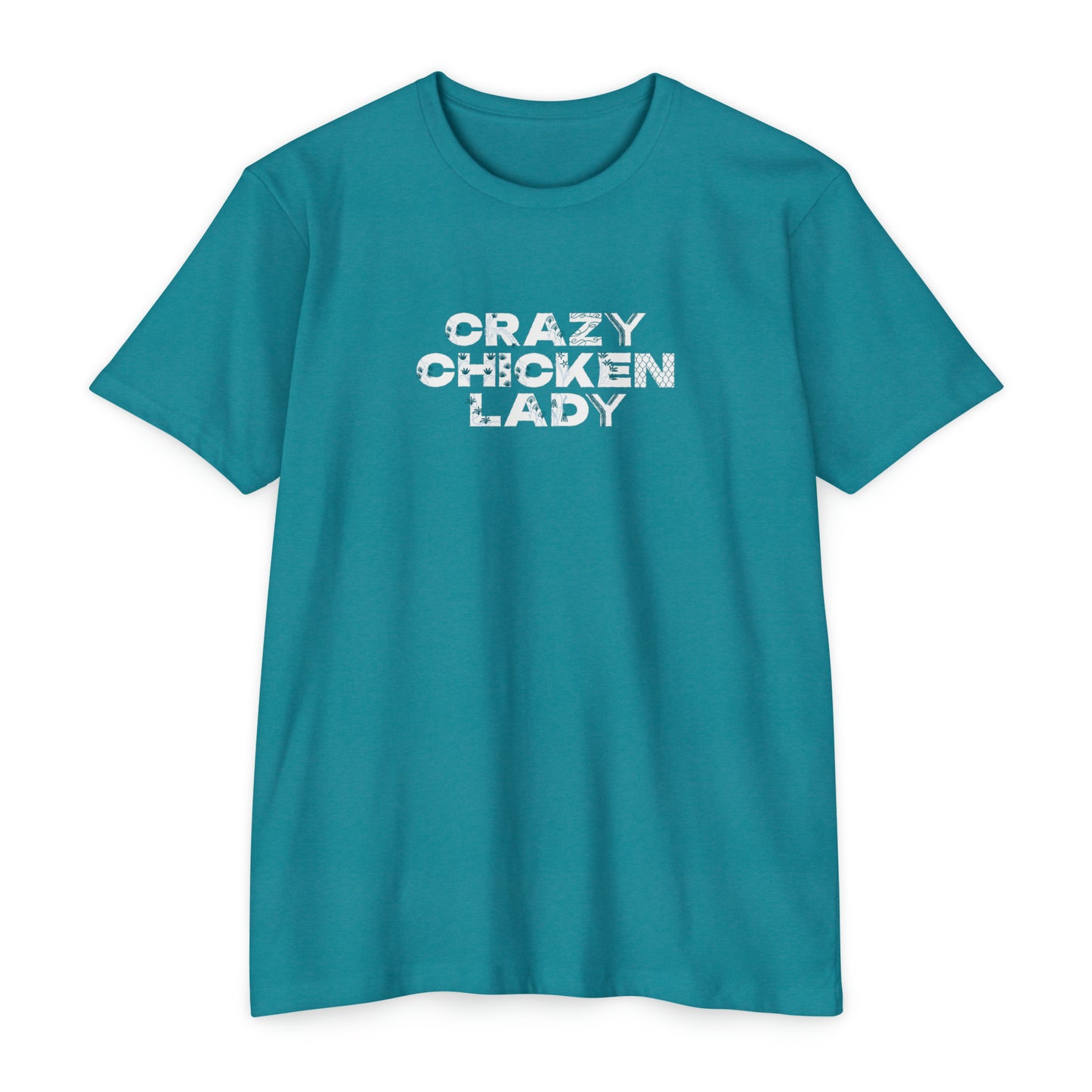 Chicken Lady T-shirt | Jersey Tee for Crazy Chicken Lady | Hen & Chicken Lover, Farm Life